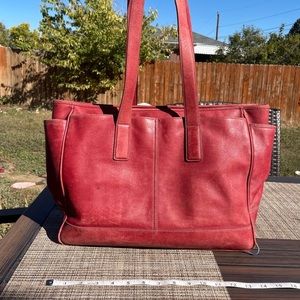 Coach Red Leather Bag
